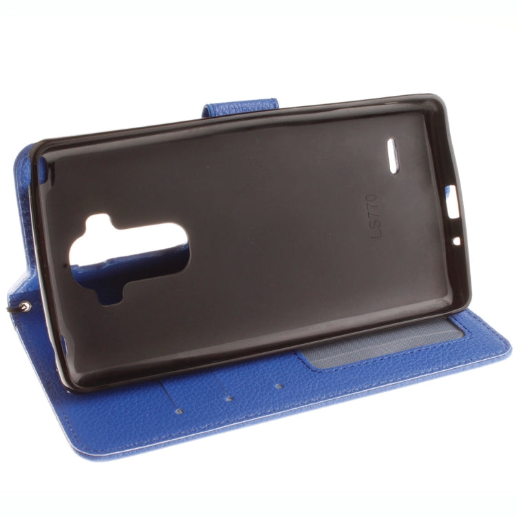 For LG G4 Stylus Litchi Texture Horizontal Flip Leather Case with Holder & Card Slots & Wallet & Photo Frame & Lanyard