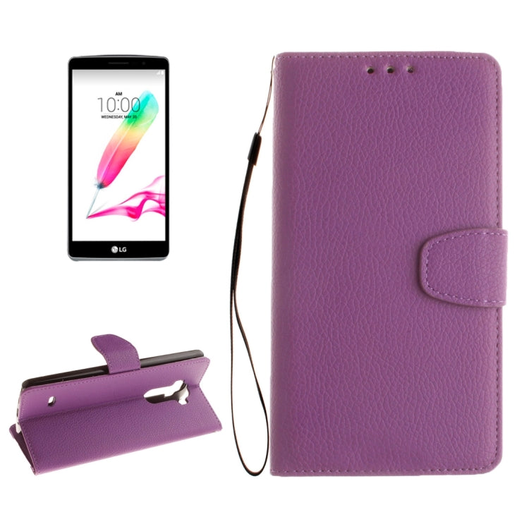 For LG G4 Stylus Litchi Texture Horizontal Flip Leather Case with Holder & Card Slots & Wallet & Photo Frame & Lanyard