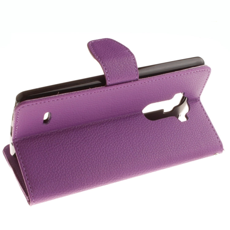 For LG G4 Stylus Litchi Texture Horizontal Flip Leather Case with Holder & Card Slots & Wallet & Photo Frame & Lanyard