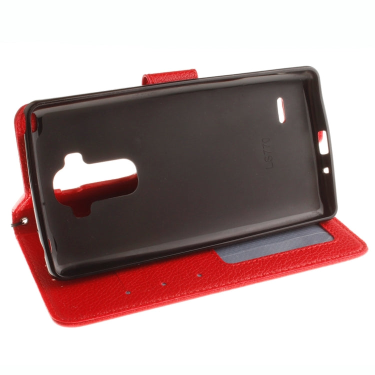 For LG G4 Stylus Litchi Texture Horizontal Flip Leather Case with Holder & Card Slots & Wallet & Photo Frame & Lanyard