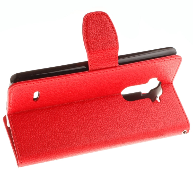 For LG G4 Stylus Litchi Texture Horizontal Flip Leather Case with Holder & Card Slots & Wallet & Photo Frame & Lanyard
