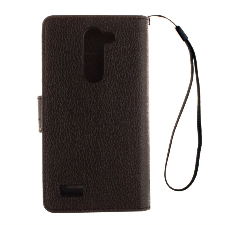 For LG Leon / H340 Litchi Texture Horizontal Flip Leather Case with Holder & Card Slots & Wallet & Photo Frame & Lanyard