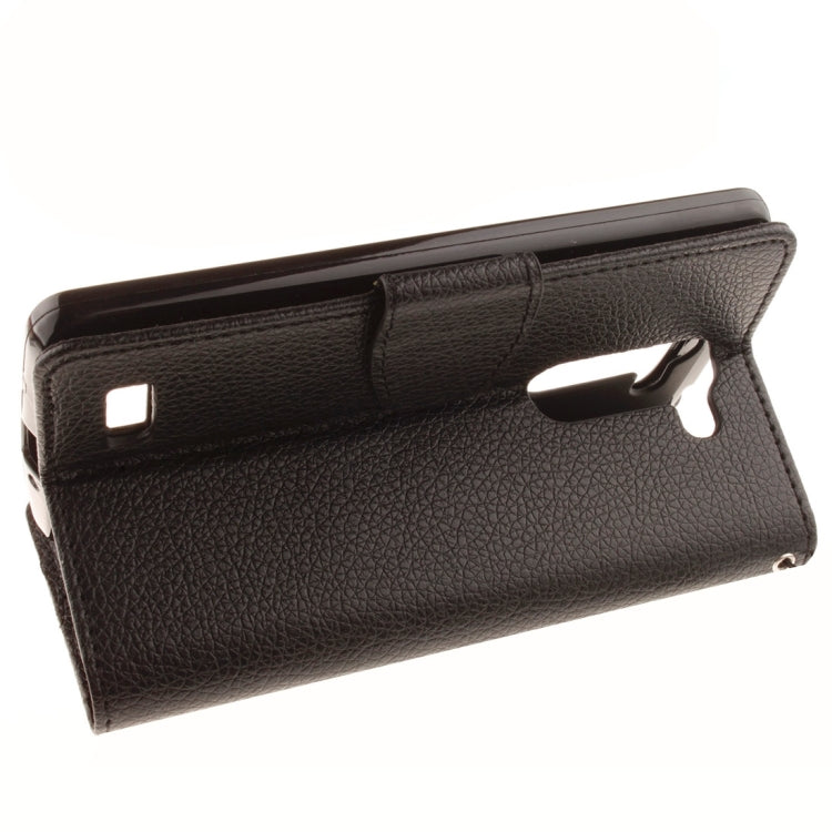 For LG Leon / H340 Litchi Texture Horizontal Flip Leather Case with Holder & Card Slots & Wallet & Photo Frame & Lanyard