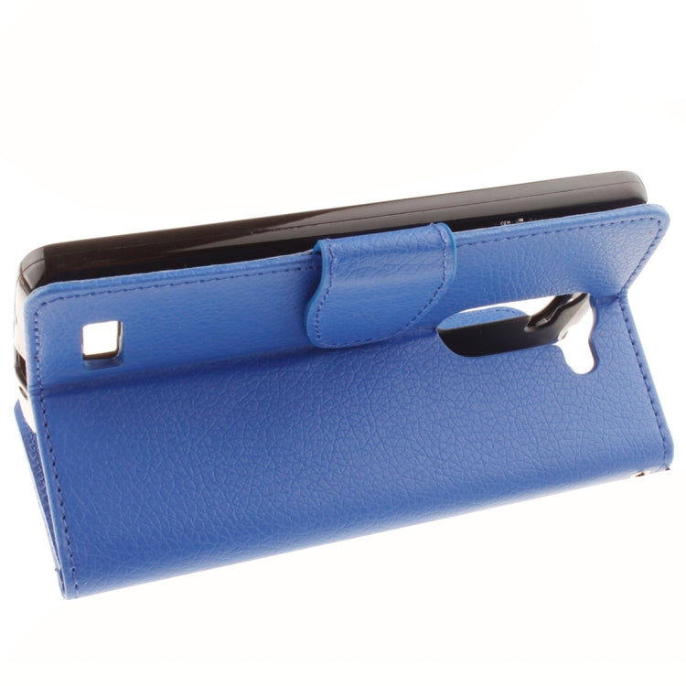 For LG Leon / H340 Litchi Texture Horizontal Flip Leather Case with Holder & Card Slots & Wallet & Photo Frame & Lanyard