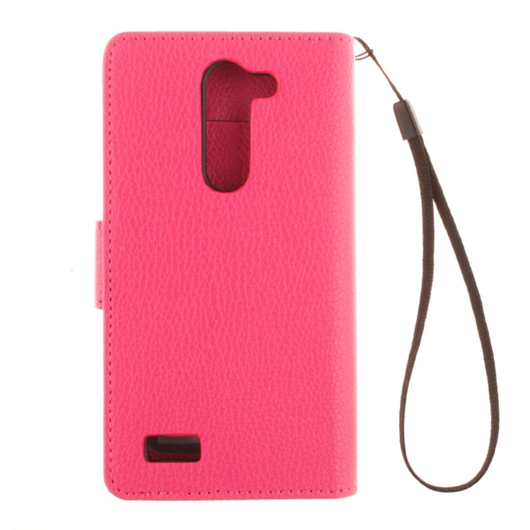 For LG Leon / H340 Litchi Texture Horizontal Flip Leather Case with Holder & Card Slots & Wallet & Photo Frame & Lanyard