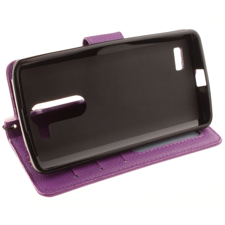 For LG Leon / H340 Litchi Texture Horizontal Flip Leather Case with Holder & Card Slots & Wallet & Photo Frame & Lanyard