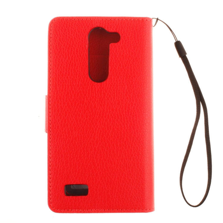 For LG Leon / H340 Litchi Texture Horizontal Flip Leather Case with Holder & Card Slots & Wallet & Photo Frame & Lanyard