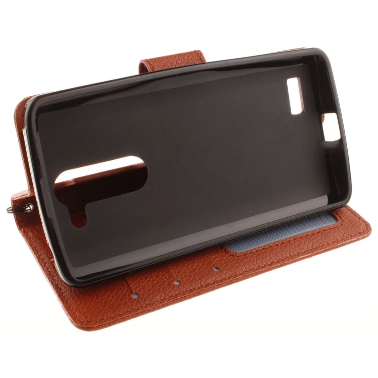 For LG Leon / H340 Litchi Texture Horizontal Flip Leather Case with Holder & Card Slots & Wallet & Photo Frame & Lanyard