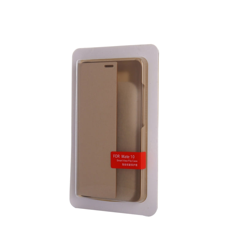 For Huawei  Mate 10 PC + PU Litchi Texture Horizontal Flip Smart View Flip Leather Case Back Cover with Sleep / Wake-up