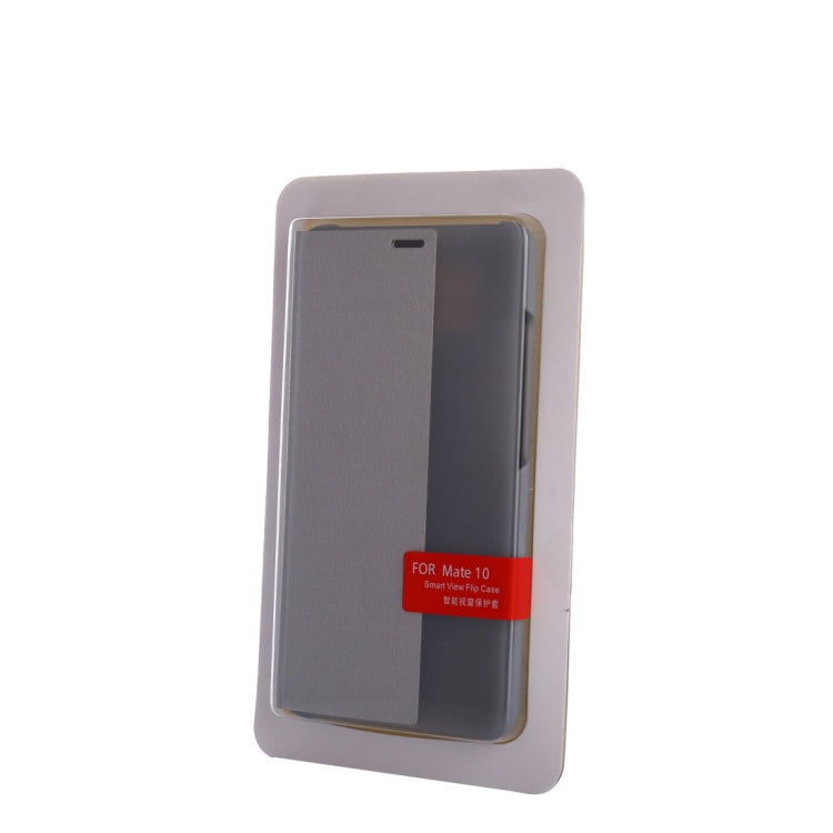 For Huawei  Mate 10 PC + PU Litchi Texture Horizontal Flip Smart View Flip Leather Case Back Cover with Sleep / Wake-up