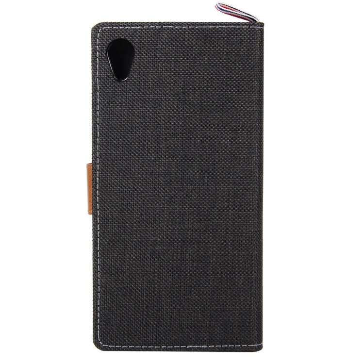 For Sony Xperia X Performance Denim Texture Horizontal Flip Leather Case with Holder & Card Slots