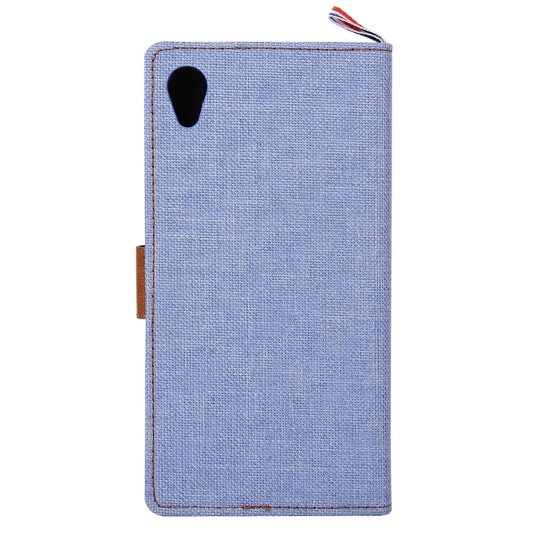 For Sony Xperia X Performance Denim Texture Horizontal Flip Leather Case with Holder & Card Slots