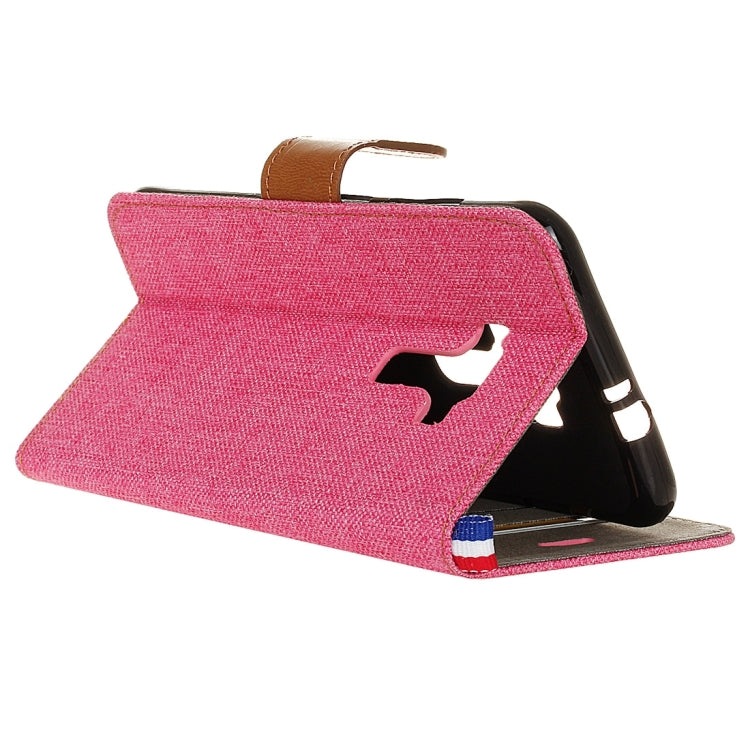 For ASUS ZenFone 3 / ZE552KL Denim Texture Horizontal Flip Leather Case with Magnetic Buckle & Holder & Card Slots