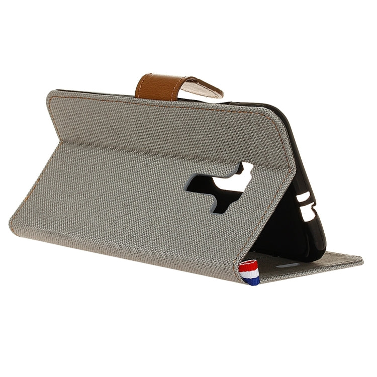 For ASUS ZenFone 3 / ZE552KL Denim Texture Horizontal Flip Leather Case with Magnetic Buckle & Holder & Card Slots