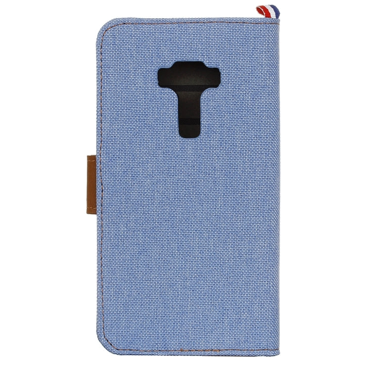 For ASUS ZenFone 3 / ZE552KL Denim Texture Horizontal Flip Leather Case with Magnetic Buckle & Holder & Card Slots