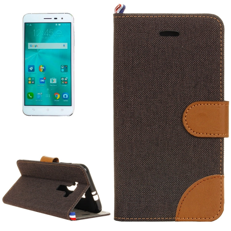 For ASUS ZenFone 3 / ZE552KL Denim Texture Horizontal Flip Leather Case with Magnetic Buckle & Holder & Card Slots