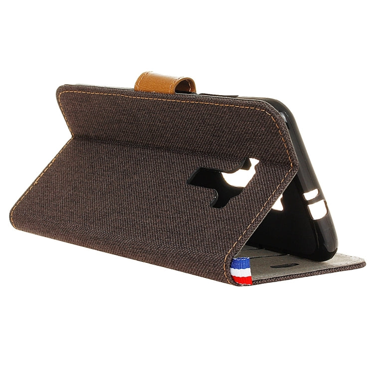 For ASUS ZenFone 3 / ZE552KL Denim Texture Horizontal Flip Leather Case with Magnetic Buckle & Holder & Card Slots