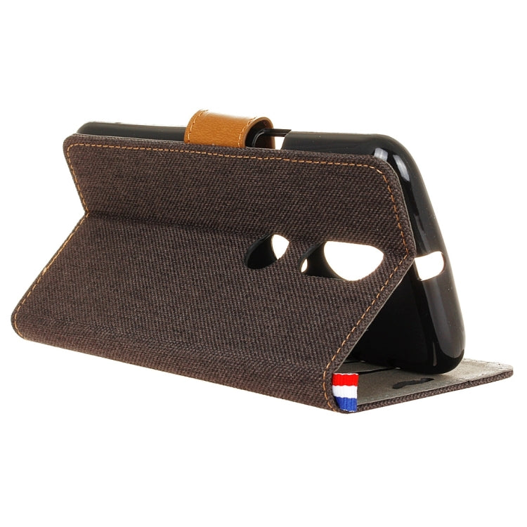 For Motorola Moto G (4rd gen) Denim Texture Horizontal Flip Leather Case with Magnetic Buckle & Holder & Card Slots