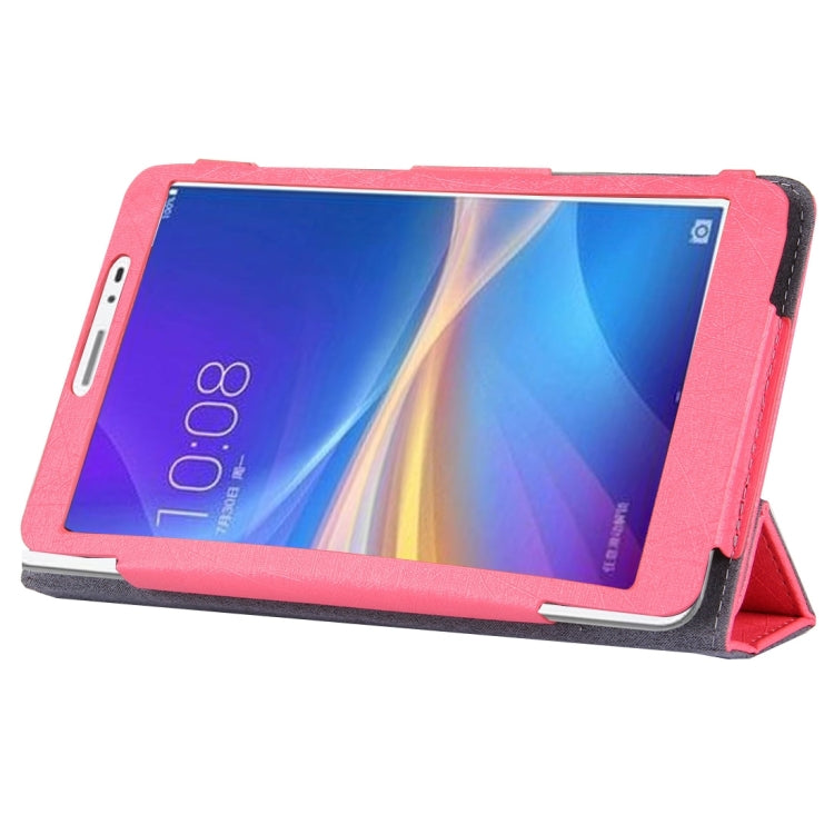 For Huawei  Honor Tablet 2 Strokes Texture Horizontal Flip Leather Case with 3-folding Holder