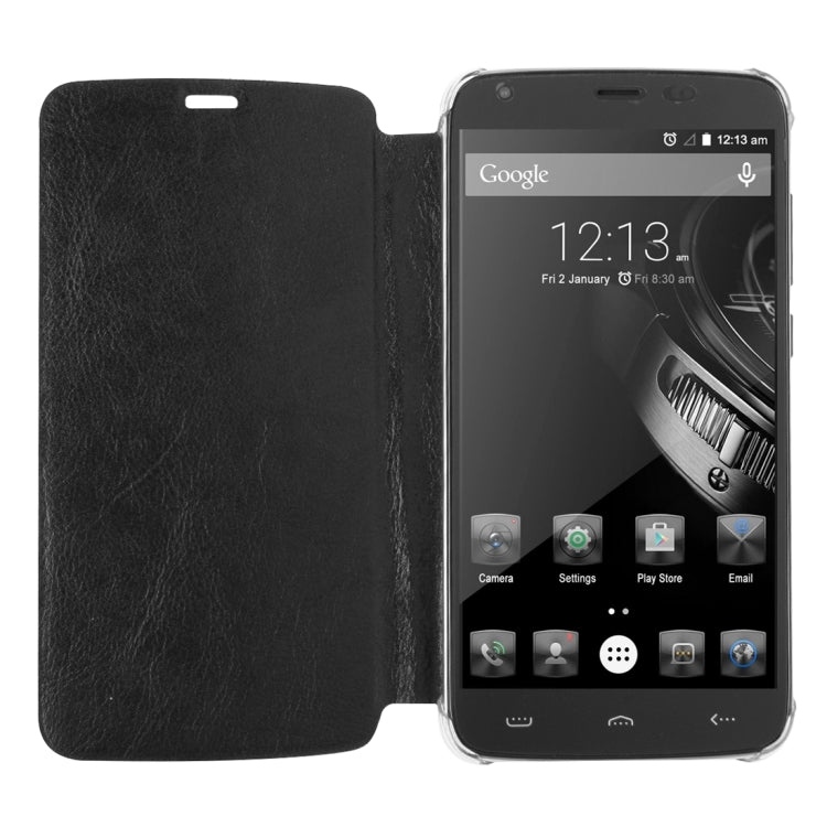 Horizontal Flip Leather Case with Holder for HOMTOM HT6