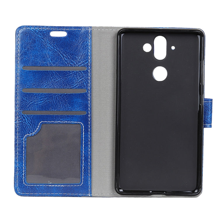 For NOKIA 8 Sirocco Retro Crazy Horse Texture Horizontal Flip Leather Case with Card Slots & Holder & Wallet & Photo Frame