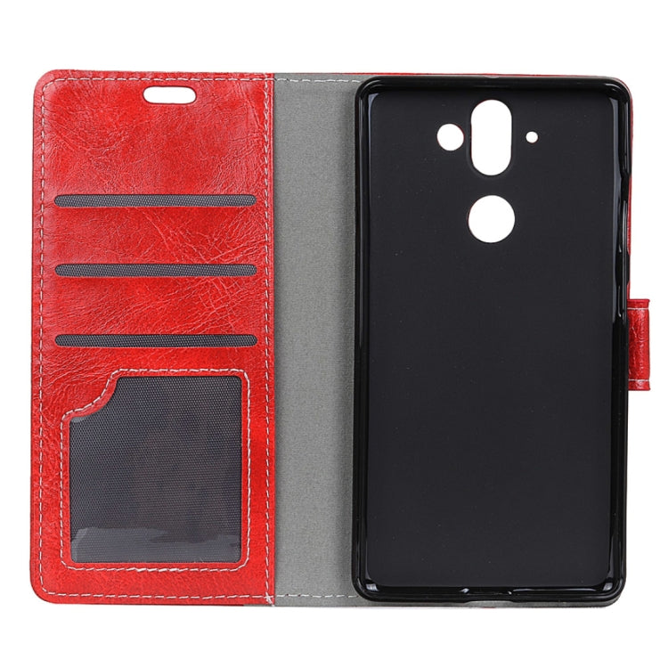 For NOKIA 8 Sirocco Retro Crazy Horse Texture Horizontal Flip Leather Case with Card Slots & Holder & Wallet & Photo Frame