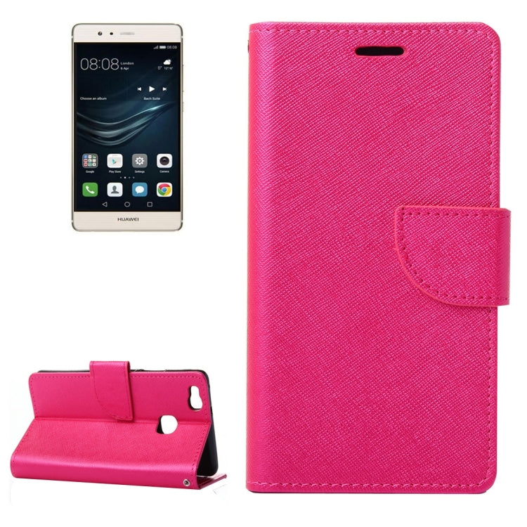 For Huawei  P9 Lite Cross Texture Leather Case with Holder & Card Slots & Wallet