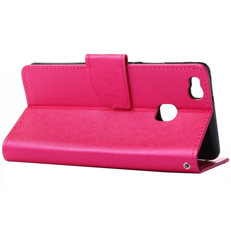 For Huawei  P9 Lite Cross Texture Leather Case with Holder & Card Slots & Wallet