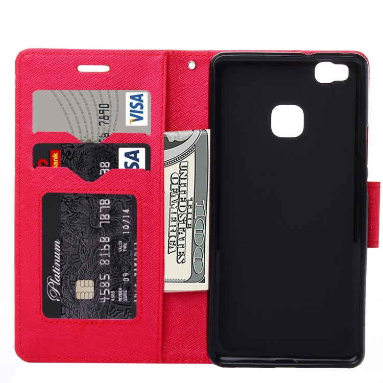 For Huawei  P9 Lite Cross Texture Leather Case with Holder & Card Slots & Wallet