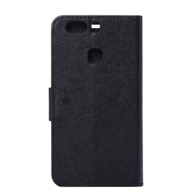 For Huawei  P9 Plus Cross Texture Leather Case with Holder & Card Slots & Wallet