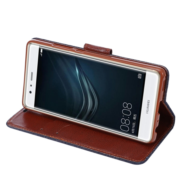 For Huawei  P9 Jeans Horizontal Flip Leather Case with Holder & Card Slots