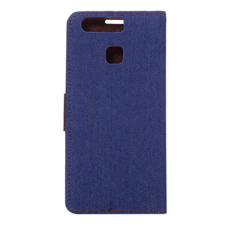 For Huawei  P9 Jeans Horizontal Flip Leather Case with Holder & Card Slots