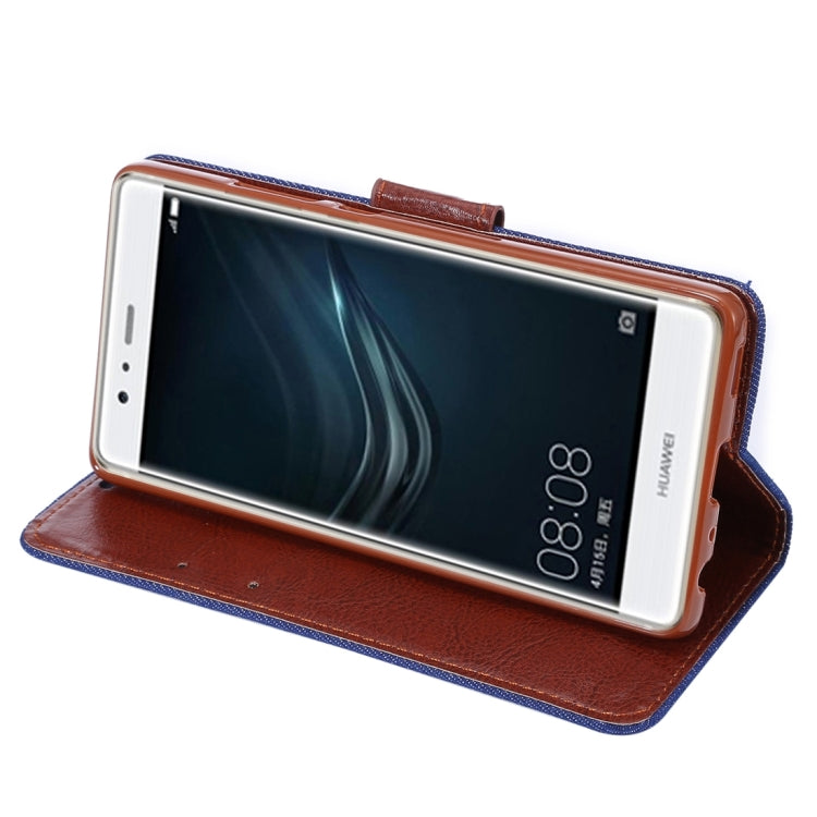 For Huawei  P9 Jeans Horizontal Flip Leather Case with Holder & Card Slots
