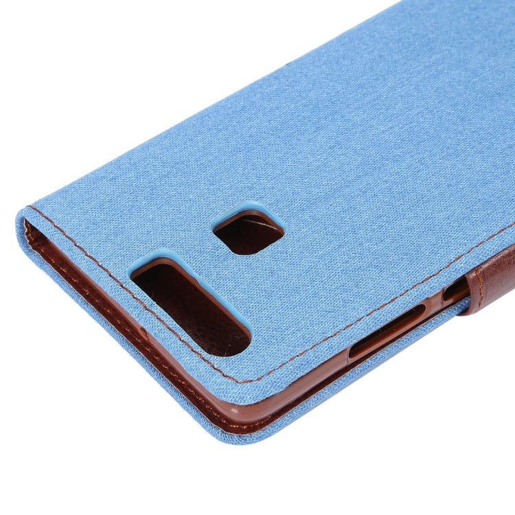 For Huawei  P9 Jeans Horizontal Flip Leather Case with Holder & Card Slots