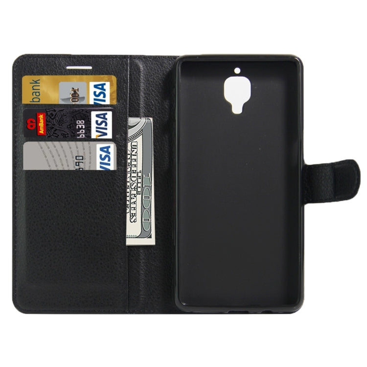 For OnePlus  Three Litchi Texture Horizontal Flip Leather Case with Magnetic Buckle & Holder & Card Slots & Wallet