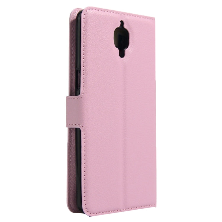 For OnePlus  Three Litchi Texture Horizontal Flip Leather Case with Magnetic Buckle & Holder & Card Slots & Wallet