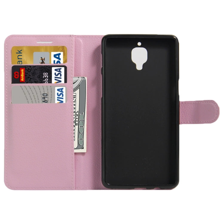 For OnePlus  Three Litchi Texture Horizontal Flip Leather Case with Magnetic Buckle & Holder & Card Slots & Wallet
