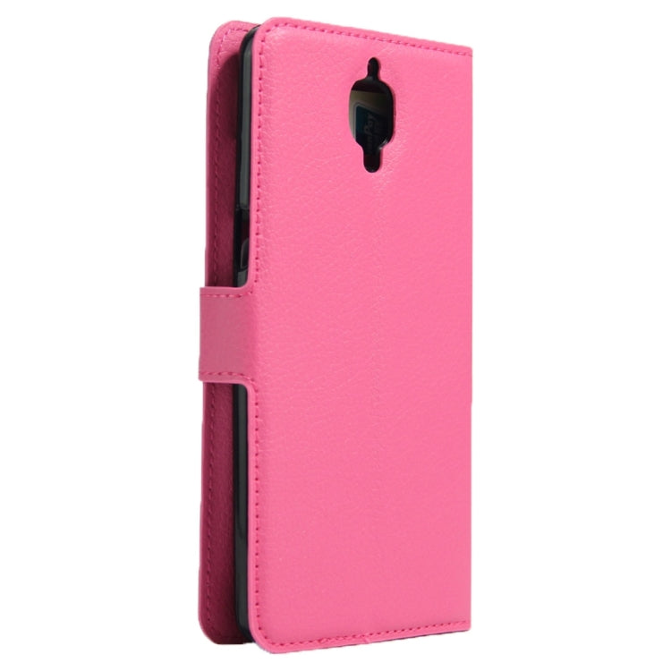 For OnePlus  Three Litchi Texture Horizontal Flip Leather Case with Magnetic Buckle & Holder & Card Slots & Wallet