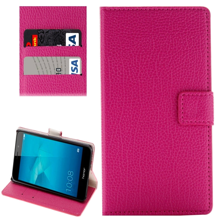For Huawei  Honor 5c Litchi Texture Horizontal Flip Leather Case with Holder & Card Slots & Wallet