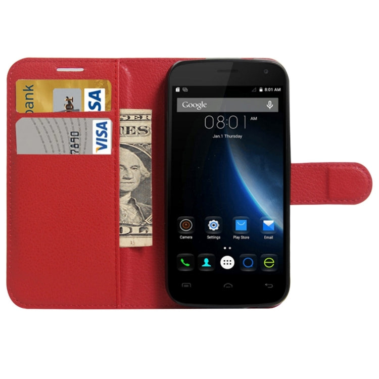 For DOOGEE X3 Litchi Texture Horizontal Flip Leather Case with Magnetic Buckle & Holder & Card Slots & Wallet