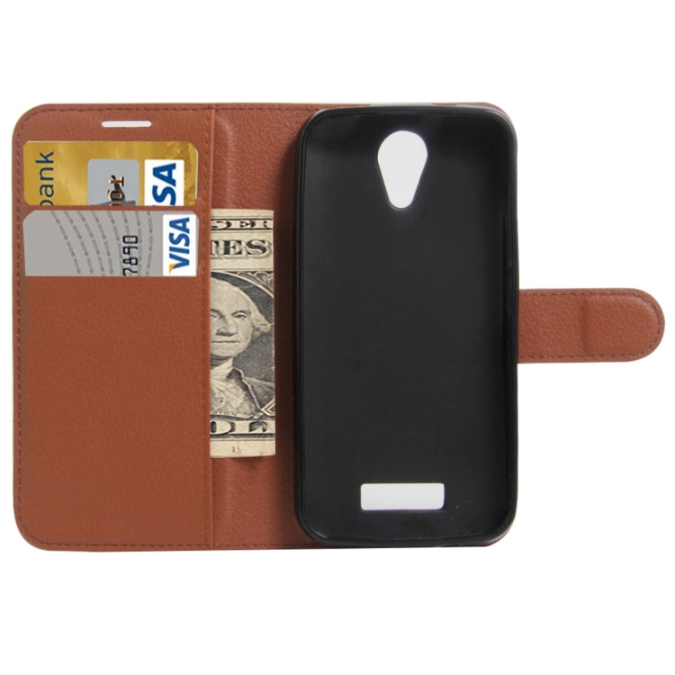 For DOOGEE X3 Litchi Texture Horizontal Flip Leather Case with Magnetic Buckle & Holder & Card Slots & Wallet