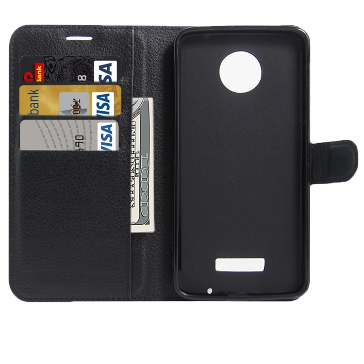 For Motorola Moto Z Force Litchi Texture Horizontal Flip Leather Case with Magnetic Buckle & Holder & Card Slots & Wallet