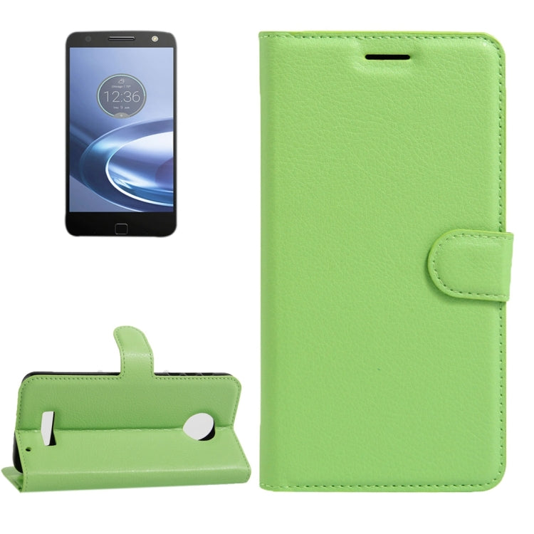 For Motorola Moto Z Force Litchi Texture Horizontal Flip Leather Case with Magnetic Buckle & Holder & Card Slots & Wallet