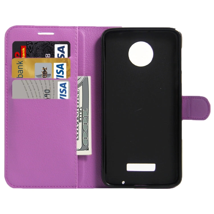 For Motorola Moto Z Force Litchi Texture Horizontal Flip Leather Case with Magnetic Buckle & Holder & Card Slots & Wallet