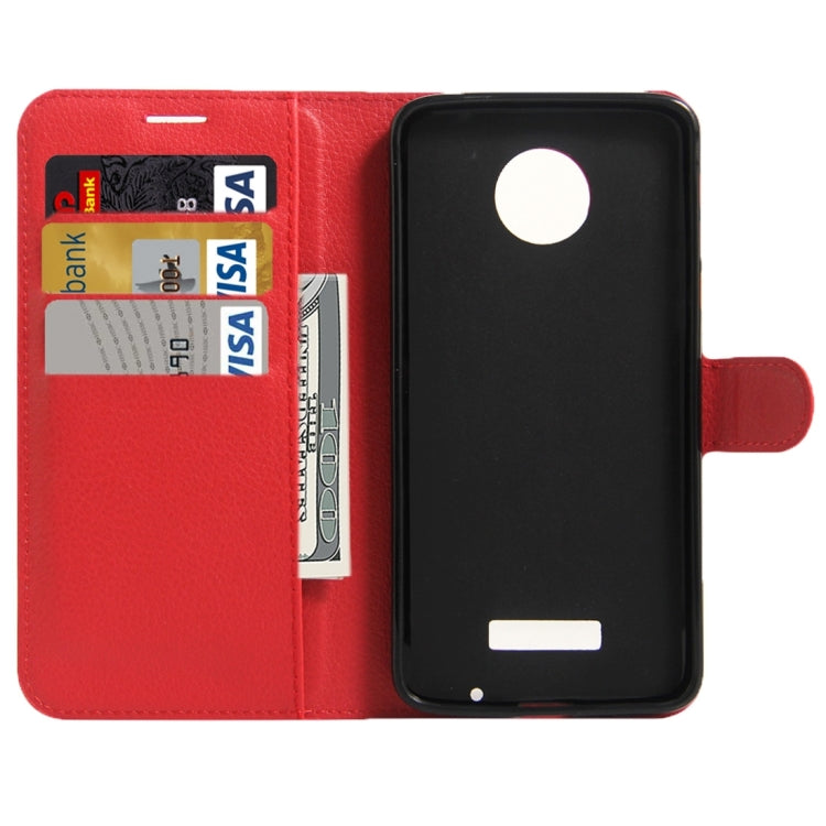 For Motorola Moto Z Force Litchi Texture Horizontal Flip Leather Case with Magnetic Buckle & Holder & Card Slots & Wallet