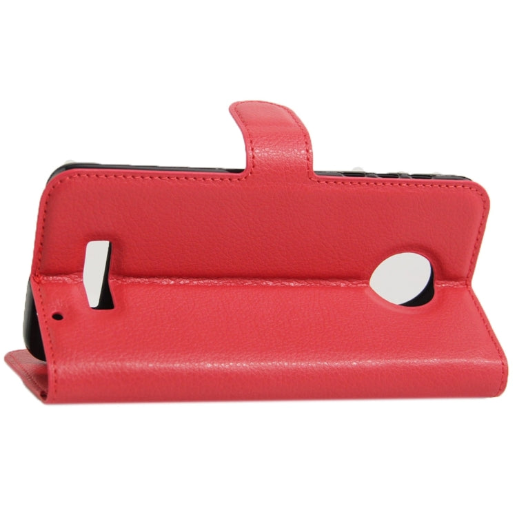 For Motorola Moto Z Force Litchi Texture Horizontal Flip Leather Case with Magnetic Buckle & Holder & Card Slots & Wallet