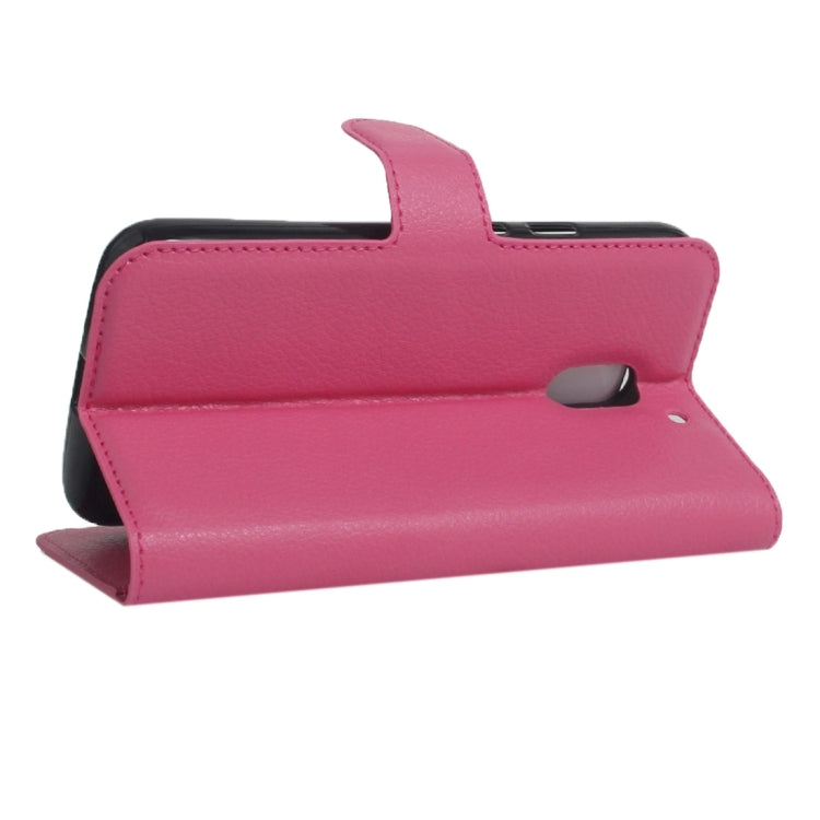 For Motorola Moto E (3rd Gen) Litchi Texture Horizontal Flip Leather Case with Magnetic Buckle & Holder & Card Slots & Wallet