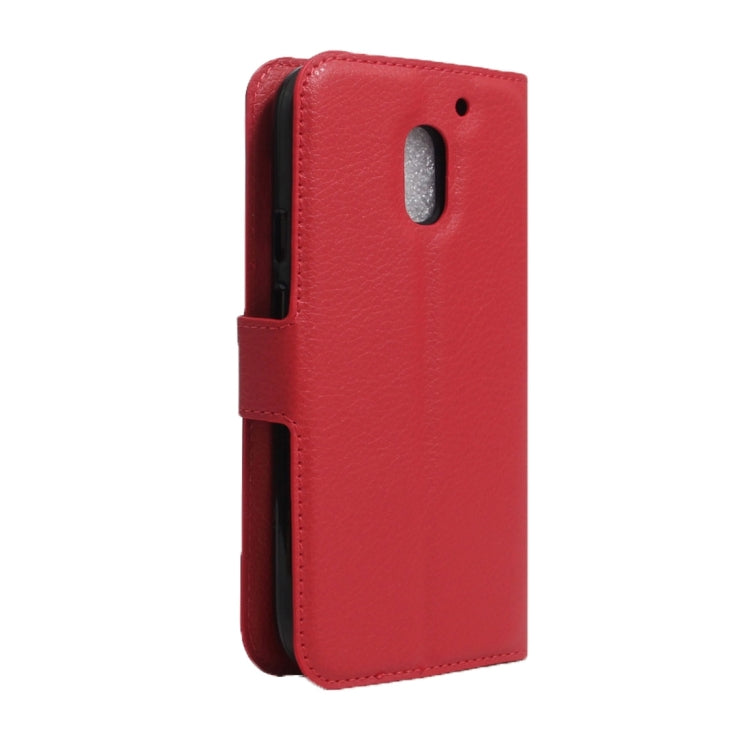 For Motorola Moto E (3rd Gen) Litchi Texture Horizontal Flip Leather Case with Magnetic Buckle & Holder & Card Slots & Wallet
