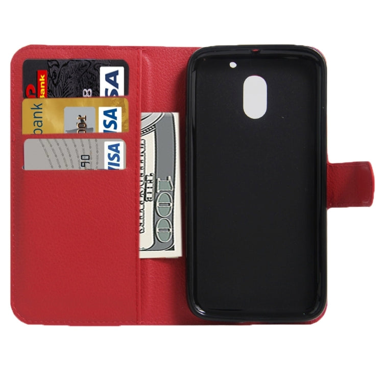 For Motorola Moto E (3rd Gen) Litchi Texture Horizontal Flip Leather Case with Magnetic Buckle & Holder & Card Slots & Wallet