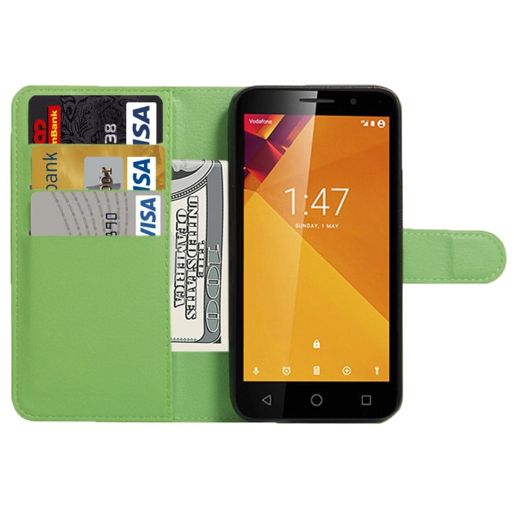 For Vodafone Smart Turbo 7 Litchi Texture Horizontal Flip Leather Case with Magnetic Buckle & Holder & Card Slots & Wallet